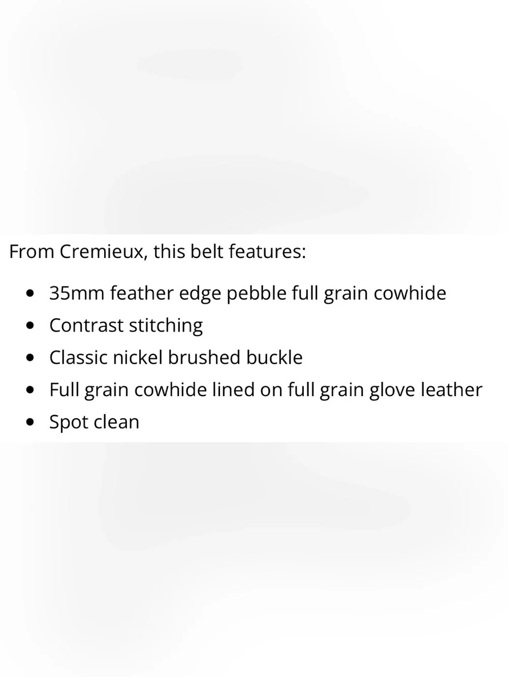 Daniel Cremieux France Full Grain Cowhide Brown  Pebbled Leather Belt Size 40